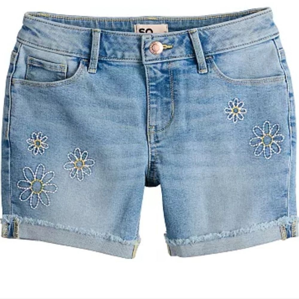 - Girls cuffed hem midi shorts size 14